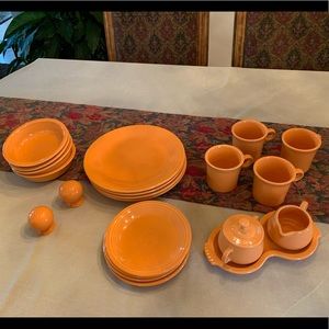 Fiestaware Tangerine Set; Lightly Used